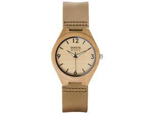 Dakota Genuine Bamboo Wood Watch with Tan Leather Strap Dakota Genuine Bamboo Wood Watch with Tan Leather Strap