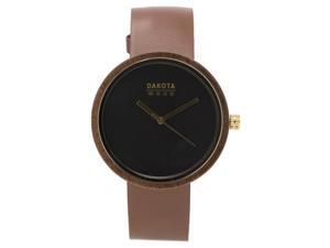 Dakota Ebony and Walnut Wood Watch with Brown Genuine Leather Band Dakota Ebony and Walnut Wood Watch with Brown Genuine Leather Band