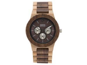 Dakota Maple and Walnut Wood Multi-Function Watch with Adjustable Wood Link Band Dakota Maple and Walnut Wood Multi-Function Watch with Adjustable Wood Link Band