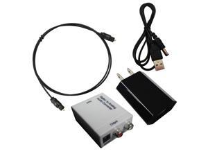 Toslink Optical Coaxial Digital to Analog RCA Audio Converter with Optic Cable Toslink Optical Coaxial Digital to Analog RCA Audio Converter with Optic Cable
