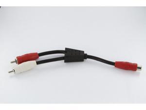 Female RCA Jack to 2 RCA Male Splitter Female RCA Jack to 2 RCA Male Splitter
