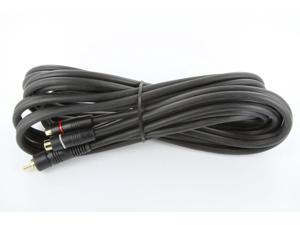 12 Foot RCA Y Male to 2-RCA Female Black w/Gold Connectors Home Audio Video DVD 12 Foot RCA Y Male to 2-RCA Female Black w/Gold Connectors Home Audio Video DVD