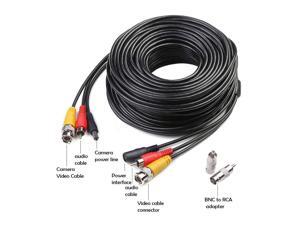 2x100ft RCA BNC CCTV Extension Wire Cord Audio Video Power Security Camera Cable 2x100ft RCA BNC CCTV Extension Wire Cord Audio Video Power Security Camera Cable
