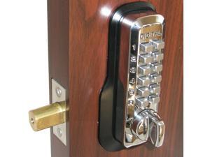 LockeyUSA Digital Door Lock M210 Mechanical Keyless Entry Deadbolt, Bright Chrome LockeyUSA Digital Door Lock M210 Mechanical Keyless Entry Deadbolt, Bright Chrome