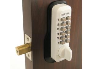 LockeyUSA Digital Door Lock M210 Mechanical Keyless Entry Deadbolt Double Combination, White LockeyUSA Digital Door Lock M210 Mechanical Keyless Entry Deadbolt Double Combination, White