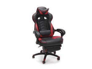 RESPAWN 110 Racing Style Gaming Chair, Reclining Ergonomic Leather Chair with Footrest, in Red (RSP-110-RED) RESPAWN 110 Racing Style Gaming Chair, Reclining Ergonomic Leather Chair with Footrest, in Red (RSP-110-RED)