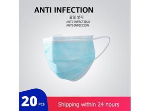 20 pcs/Bag Mouth Mask 3 Layer Non-woven Dust Antiviral Medical Mask Thickened Disposable Mouth Mask Anti Flu 20 pcs/Bag Mouth Mask 3 Layer Non-woven Dust Antiviral Medical Mask Thickened Disposable Mouth Mask Anti Flu
