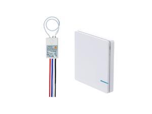 GREENCYCLE 1-Gang Wireless Light Switch and 110V Receiver Kit Outdoor 1600 ft Indoors 130 ft Remote Control Ceiling Lamp LED Bulb Fan, IP54 Waterproof New Design (1 Switch, 1 Receiver) GREENCYCLE 1-Gang Wireless Light Switch and 110V Receiver Kit Outdoor 1600 ft Indoors 130 ft Remote Control Ceiling Lamp LED Bulb Fan, IP54 Waterproof New Design (1 Switch, 1 Receiver)