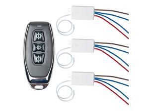 GREENCYCLE 1PK 3-Way Remote Switch and 3PK Receiver Wireless Lights Switch Kit Remote Control Lamp GREENCYCLE 1PK 3-Way Remote Switch and 3PK Receiver Wireless Lights Switch Kit Remote Control Lamp