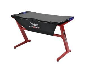 GTRACING Gaming Desk Racing Computer Table with LED Light PC Stand Ergonomic Durable Z-Shaped E-Sports Desk Home Office Workstation GTZ01 GTRACING Gaming Desk Racing Computer Table with LED Light PC Stand Ergonomic Durable Z-Shaped E-Sports Desk Home Office Workstation GTZ01