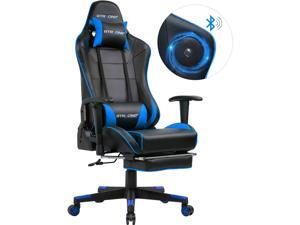 GTRACING Gaming Chair with Bluetooth Speakers and Footrest Music Video Game Chair Audio Heavy Duty Computer Desk Chair GT909MF-Blue GTRACING Gaming Chair with Bluetooth Speakers and Footrest Music Video Game Chair Audio Heavy Duty Computer Desk Chair GT909MF-Blue