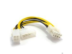 4 Pin ATX & 4 Pin LP4 Molex to 8 Pin EPS Power Adapter Cable 20cm 4 Pin ATX & 4 Pin LP4 Molex to 8 Pin EPS Power Adapter Cable 20cm