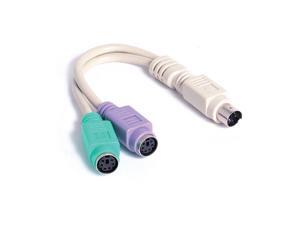 6in PS/2 Keyboard Mouse Splitter Cable Adapter 6in PS/2 Keyboard Mouse Splitter Cable Adapter