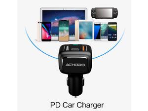 Achoro Car Charger Compatible with Nintendo Switch, MacBook Pro, Camera, iPhone, iPad, Notebook. 3 Ports High-Speed Premium Quality Car Charger for Multiple Devices Achoro Car Charger Compatible with Nintendo Switch, MacBook Pro, Camera, iPhone, iPad, Notebook. 3 Ports High-Speed Premium Quality Car Charger for Multiple Devices