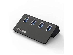 Achoro 4 USB Ports Data Transfer Hub - Pure Aluminum USB 3.0 High-Speed Data Transfer USB Hub - Premium Quality Compatible with PC, Windows, Mac Achoro 4 USB Ports Data Transfer Hub - Pure Aluminum USB 3.0 High-Speed Data Transfer USB Hub - Premium Quality Compatible with PC, Windows, Mac