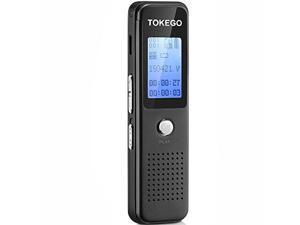 Digital Voice Recorder by TOKEGO, 8GB, Rechargeable Sound Audio Recorder, Portable Dictaphone with Voice Activation, Double Microphone, Professional Multifunctional Dictaphone Digital Voice Recorder by TOKEGO, 8GB, Rechargeable Sound Audio Recorder, Portable Dictaphone with Voice Activation, Double Microphone, Professional Multifunctional Dictaphone