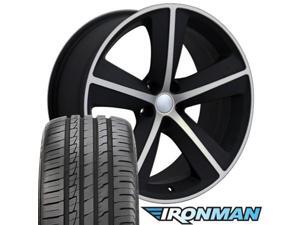 OE Wheels 20 Inch Fit Dodge Challenger Charger SRT8 Magnum Chrysler 300 SRT8 DG05 SRT Style Black w/Mach'd Face 20x9 Rims Ironman iMove Gen2 Tires and TPMS SET OE Wheels 20 Inch Fit Dodge Challenger Charger SRT8 Magnum Chrysler 300 SRT8 DG05 SRT Style Black w/Mach'd Face 20x9 Rims Ironman iMove Gen2 Tires and TPMS SET