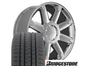 OE Wheels 20 Inch Fit Chevy Silverado Tahoe GMC Sierra Yukon Cadillac Escalade CV85 Denali Chrome 20x8.5 Rims Bridgestone Dueler Alenza HL Tires Lugs TPMS Hollander 5304 SET OE Wheels 20 Inch Fit Chevy Silverado Tahoe GMC Sierra Yukon Cadillac Escalade CV85 Denali Chrome 20x8.5 Rims Bridgestone Dueler Alenza HL Tires Lugs TPMS Hollander 5304 SET