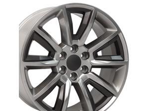 OE Wheels 22 Inch Fits Chevy Silverado Tahoe GMC Sierra Yukon Cadillac Escalade CV73B Hyper Black w/Satin Black 22x9 Rim Hollander 5696 OE Wheels 22 Inch Fits Chevy Silverado Tahoe GMC Sierra Yukon Cadillac Escalade CV73B Hyper Black w/Satin Black 22x9 Rim Hollander 5696