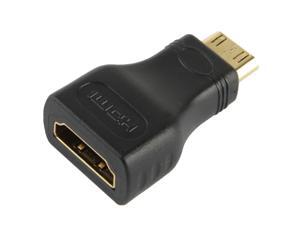 Gold Plated Mini HDMI Male to HDMI 19 Pin Female Adapter Gold Plated Mini HDMI Male to HDMI 19 Pin Female Adapter