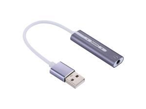 Aluminum Shell 3.5mm Jack External USB Sound Card HIFI Magic Voice 7.1 Channel Adapter Free Drive for Computer, Desktop, Speakers, Headset (Grey) Aluminum Shell 3.5mm Jack External USB Sound Card HIFI Magic Voice 7.1 Channel Adapter Free Drive for Computer, Desktop, Speakers, Headset (Grey)
