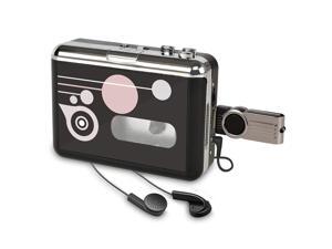 Cassette Player USB Cassette to MP3 Converter, Portable Cassette Audio Music Player Tape-to-MP3 Converter and Cassette Recorder with Earphones, No PC Compatible Cassette Player USB Cassette to MP3 Converter, Portable Cassette Audio Music Player Tape-to-MP3 Converter and Cassette Recorder with Earphones, No PC Compatible