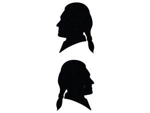 LiteMark Reflective Black 3 Inch Thomas Jefferson Stickers for Hard Hats, Helmets, Tool Boxes and More - Pack of 2 LiteMark Reflective Black 3 Inch Thomas Jefferson Stickers for Hard Hats, Helmets, Tool Boxes and More - Pack of 2