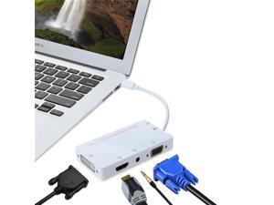 Thunderbolt 2 Dock Mini DisplayPort to HDMI VGA DVI Multi-port Thunderbolt hub Adapter 4 in1 Audio Cable for mac book air Thunderbolt 2 Dock Mini DisplayPort to HDMI VGA DVI Multi-port Thunderbolt hub Adapter 4 in1 Audio Cable for mac book air