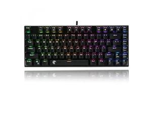 ALV E-Element Z-88 RGB Mechanical Gaming Keyboard, Blue Switch - Tactile & Clicky, LED Backlit, Waterproof, Compact 81 Keys Anti-Ghosting for Mac PC, Black ALV E-Element Z-88 RGB Mechanical Gaming Keyboard, Blue Switch - Tactile & Clicky, LED Backlit, Waterproof, Compact 81 Keys Anti-Ghosting for Mac PC, Black