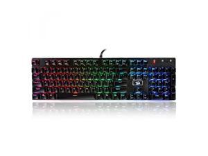 ALV Redragon K556 RGB LED Backlit Wired Mechanical Gaming Keyboard, Aluminum Base, 104 Standard Keys ALV Redragon K556 RGB LED Backlit Wired Mechanical Gaming Keyboard, Aluminum Base, 104 Standard Keys