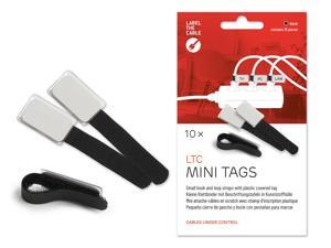 Cable Management Cable Ties with Labels, 10 PCS, Black - Reusable Hook and Loop Cable Labels, Cord Organizer for Travel, Wire Management, Wire Labels, Cord Labels, Cable Tags - LTC 2510 MINI TAGS Cable Management Cable Ties with Labels, 10 PCS, Black - Reusable Hook and Loop Cable Labels, Cord Organizer for Travel, Wire Management, Wire Labels, Cord Labels, Cable Tags - LTC 2510 MINI TAGS