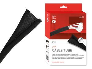 Cable Managment Cord Cover, Self-Closing, 6.6 ft (2m), Black - Cut-to-Size & Flexible Wire Molding, Wire Wrap, Cable Sleeve, Cord Organizer, Cable Raceway, Cord Keeper - LTC 5110 CABLE TUBE Cable Managment Cord Cover, Self-Closing, 6.6 ft (2m), Black - Cut-to-Size & Flexible Wire Molding, Wire Wrap, Cable Sleeve, Cord Organizer, Cable Raceway, Cord Keeper - LTC 5110 CABLE TUBE