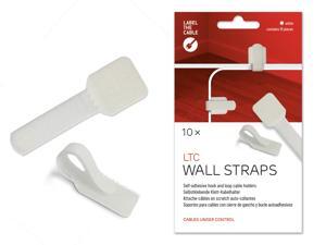 Cable Management Cable Clips, 10 PCS, White - Self-Adhesive Cable Clamp, Hook and Loop Wire Clips, Cord Holder, Wire Molding, Cord Organizer, Wire Management, Cable Drops - LTC 3120 WALL STRAPS Cable Management Cable Clips, 10 PCS, White - Self-Adhesive Cable Clamp, Hook and Loop Wire Clips, Cord Holder, Wire Molding, Cord Organizer, Wire Management, Cable Drops - LTC 3120 WALL STRAPS