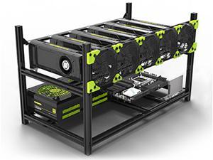 6 GPU Stackable Preassemble Mining Case Rig Aluminum Open Air Frame For Ethereum(ETH)/ETC/ZCash/Monero/BTC Easy Mounting Edition 6 GPU Stackable Preassemble Mining Case Rig Aluminum Open Air Frame For Ethereum(ETH)/ETC/ZCash/Monero/BTC Easy Mounting Edition