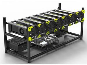 8 GPU Stackable Preassemble Mining Case Rig Aluminum Open Air Frame For Ethereum(ETH)/ETC/ZCash/Monero/BTC Easy Mounting Edition(Just 10 minutes) 8 GPU Stackable Preassemble Mining Case Rig Aluminum Open Air Frame For Ethereum(ETH)/ETC/ZCash/Monero/BTC Easy Mounting Edition(Just 10 minutes)