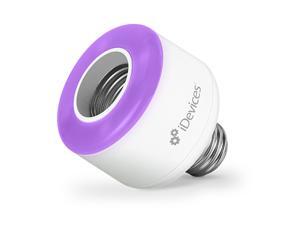 iDevices Socket - Wi-Fi Enabled Bulb Adapter Socket Customizable LED Light Ring; Works With Apple HomeKit, Amazon Alexa, & Google Assistant iDevices Socket - Wi-Fi Enabled Bulb Adapter Socket Customizable LED Light Ring; Works With Apple HomeKit, Amazon Alexa, & Google Assistant