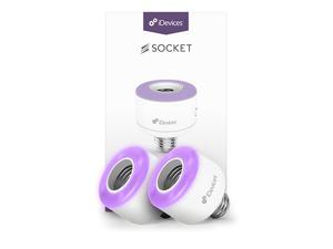 2-Pack iDevices Socket - Wi-Fi Enabled Bulb Adapter; Works with Apple HomeKit, Amazon Alexa and the Google Assistant; Customizable LED Light Ring 2-Pack iDevices Socket - Wi-Fi Enabled Bulb Adapter; Works with Apple HomeKit, Amazon Alexa and the Google Assistant; Customizable LED Light Ring