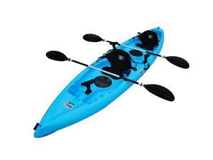 BKC UH-TK181 12-foot 5-inch Sit On Top Tandem 2 Person Fishing Kayak with Paddles, Seats, and 7 Fishing Rod Holders included BKC UH-TK181 12-foot 5-inch Sit On Top Tandem 2 Person Fishing Kayak with Paddles, Seats, and 7 Fishing Rod Holders included