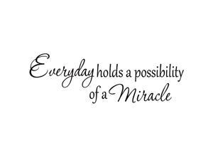 VWAQ Everyday Holds a Possibility of a Miracle Wall Decal Inspirational Vinyl Lettering Faith Quote Home Decor Stickers VWAQ Everyday Holds a Possibility of a Miracle Wall Decal Inspirational Vinyl Lettering Faith Quote Home Decor Stickers
