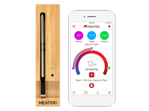 MEATER+ Smart Wireless Meat Thermometer with Internal and Ambient Sensors for Consistent Results Extended Bluetooth Range Edition - Amazon Alexa Compatible MEATER+ Smart Wireless Meat Thermometer with Internal and Ambient Sensors for Consistent Results Extended Bluetooth Range Edition - Amazon Alexa Compatible