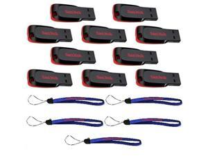 SanDisk Cruzer Blade 16GB (10 pack) USB 2.0 Flash Drive Jump Drive Pen Drive SDCZ50-016G - Ten Pack w/ (5) Everything But Stromboli (TM) Lanyards SanDisk Cruzer Blade 16GB (10 pack) USB 2.0 Flash Drive Jump Drive Pen Drive SDCZ50-016G - Ten Pack w/ (5) Everything But Stromboli (TM) Lanyards