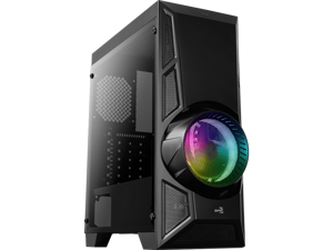 AeroCool AeroEngine RGB Front with Tempered Glass side window Mid tower gaming case AeroCool AeroEngine RGB Front with Tempered Glass side window Mid tower gaming case