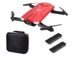 Holy Stone - HS160 Foldable Wifi FPV Drone with 720P Camera and Bonus Battery + Storage Case, Red Holy Stone - HS160 Foldable Wifi FPV Drone with 720P Camera and Bonus Battery + Storage Case, Red