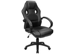 Homall Office Gaming Chair with Big Size Cushion Racing Car Style Bucket Seat, High Back, Executive Swivel, PU Leather & Mesh, Padded Armrests and Lumbar Support - Black Homall Office Gaming Chair with Big Size Cushion Racing Car Style Bucket Seat, High Back, Executive Swivel, PU Leather & Mesh, Padded Armrests and Lumbar Support - Black