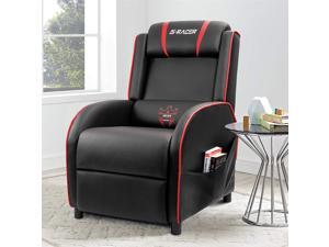 Homall Gaming Recliner Chair Single Living Room Sofa Recliner Black PU Leather Recliner Seat (Red/Black) Homall Gaming Recliner Chair Single Living Room Sofa Recliner Black PU Leather Recliner Seat (Red/Black)