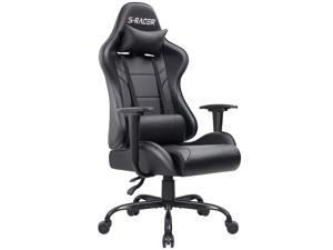 Homall Office Gaming Chair Carbon PU Leather Reclining Black Racing Style, Executive Ergonomic Hydraulic Swivel Seat with Headrest and Lumbar Support Homall Office Gaming Chair Carbon PU Leather Reclining Black Racing Style, Executive Ergonomic Hydraulic Swivel Seat with Headrest and Lumbar Support