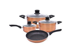 Bergner 7 PC Cookware Set Marble Coating Induction Cooking Nonstick Saucepan Frypan Casserole Pots and Pans With Lids Hard Pressed Aluminum Soft Touch Handles Stovetop Safe No PFOA Bergner 7 PC Cookware Set Marble Coating Induction Cooking Nonstick Saucepan Frypan Casserole Pots and Pans With Lids Hard Pressed Aluminum Soft Touch Handles Stovetop Safe No PFOA