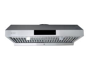 Chef 36" Under Cabinet Range Hood PS18, Stainless Steel | PRO PERFORMANCE | Contemporary Modern Design w/860 CFM, Touch Screen w/Digital Clock, Dishwasher Safe Baffle Filters, LED Lamps, 3-Way Venting Chef 36" Under Cabinet Range Hood PS18, Stainless Steel | PRO PERFORMANCE | Contemporary Modern Design w/860 CFM, Touch Screen w/Digital Clock, Dishwasher Safe Baffle Filters, LED Lamps, 3-Way Venting