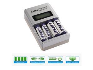 LCD Quick Charger With 4 Slots AA & AAA Rechargeable Battery Charger Converter LCD Quick Charger With 4 Slots AA & AAA Rechargeable Battery Charger Converter