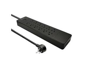 Smart Surge Protector Multiple 12 Mountable Electrical Outlet Right Angle Power Bar Strips with 5ft Extension Cord with 4 USB Quick Charger 4A/ 20W for Desktop Computer Office Home - Black Smart Surge Protector Multiple 12 Mountable Electrical Outlet Right Angle Power Bar Strips with 5ft Extension Cord with 4 USB Quick Charger 4A/ 20W for Desktop Computer Office Home - Black
